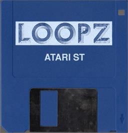 Artwork on the Disc for Loopz on the Atari ST.