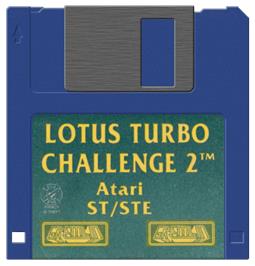 Artwork on the Disc for Lotus Turbo Challenge 2 on the Atari ST.