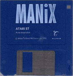 Artwork on the Disc for Manix on the Atari ST.