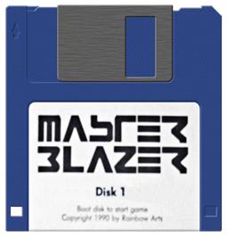 Artwork on the Disc for Masterblazer on the Atari ST.