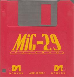 Artwork on the Disc for Mig-29 Fulcrum on the Atari ST.