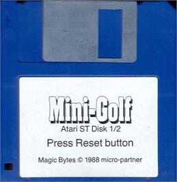 Artwork on the Disc for Mini Golf on the Atari ST.