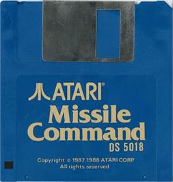 Artwork on the Disc for Missile Command on the Atari ST.