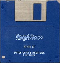 Artwork on the Disc for Neighbours on the Atari ST.