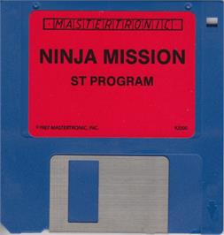 Artwork on the Disc for Ninja Mission on the Atari ST.