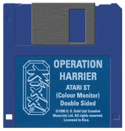 Artwork on the Disc for Operation Harrier on the Atari ST.