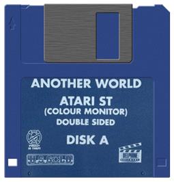 Artwork on the Disc for Out of This World on the Atari ST.