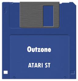 Artwork on the Disc for Outzone on the Atari ST.