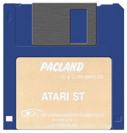 Artwork on the Disc for Pac-Land on the Atari ST.