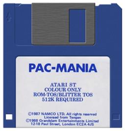 Artwork on the Disc for Pac-Mania on the Atari ST.