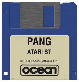 Artwork on the Disc for Pang on the Atari ST.