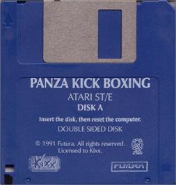 Artwork on the Disc for Panza Kick Boxing on the Atari ST.