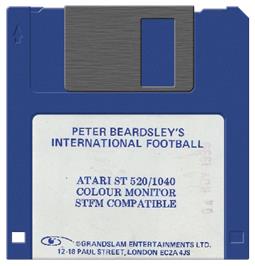 Artwork on the Disc for Peter Beardsley's International Football on the Atari ST.
