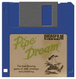 Artwork on the Disc for Pipe Mania on the Atari ST.