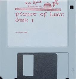 Artwork on the Disc for Planet of Lust on the Atari ST.