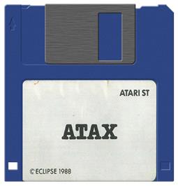 Artwork on the Disc for Plax Atax on the Atari ST.