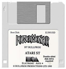 Artwork on the Disc for Powermonger on the Atari ST.