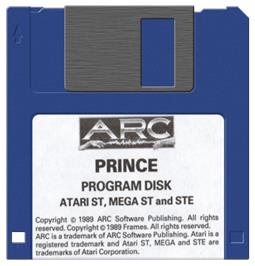 Artwork on the Disc for Prince on the Atari ST.