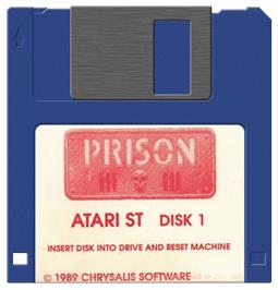 Artwork on the Disc for Prison on the Atari ST.