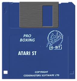 Artwork on the Disc for Pro Boxing Simulator on the Atari ST.