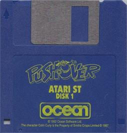 Artwork on the Disc for Push-Over on the Atari ST.