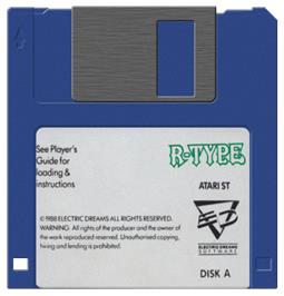 Artwork on the Disc for R-Type on the Atari ST.