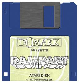 Artwork on the Disc for Rampart on the Atari ST.