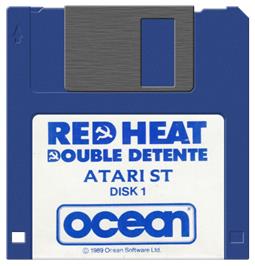 Artwork on the Disc for Red Heat on the Atari ST.