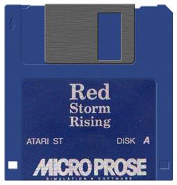 Artwork on the Disc for Red Storm Rising on the Atari ST.