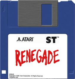 Artwork on the Disc for Renegade on the Atari ST.