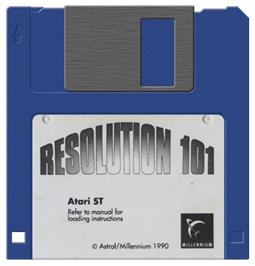 Artwork on the Disc for Resolution 101 on the Atari ST.