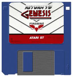 Artwork on the Disc for Return To Genesis on the Atari ST.