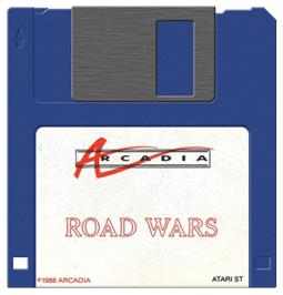 Artwork on the Disc for RoadWars on the Atari ST.