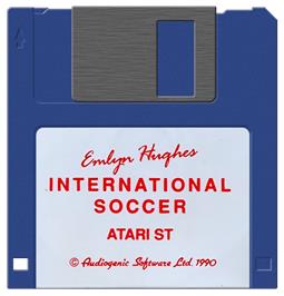 Artwork on the Disc for Robin Smith's International Cricket on the Atari ST.