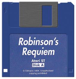 Artwork on the Disc for Robinson's Requiem on the Atari ST.