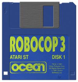 Artwork on the Disc for Robocop 3 on the Atari ST.