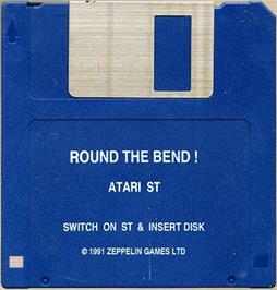Artwork on the Disc for Round The Bend! on the Atari ST.