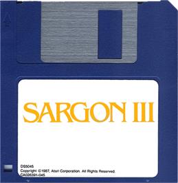 Artwork on the Disc for Sargon 3 on the Atari ST.