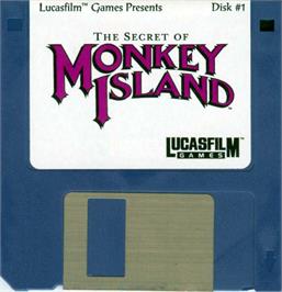 Artwork on the Disc for Secret of Monkey Island on the Atari ST.