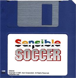 Artwork on the Disc for Sensible Soccer: European Champions on the Atari ST.