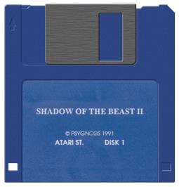 Artwork on the Disc for Shadow Of The Beast 2 on the Atari ST.