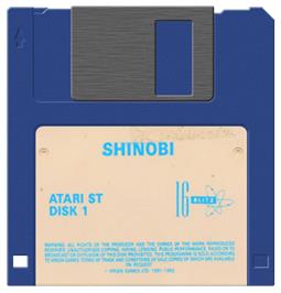 Artwork on the Disc for Shinobi on the Atari ST.