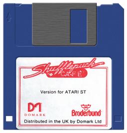 Artwork on the Disc for Shufflepuck Café on the Atari ST.