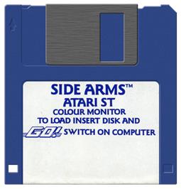 Artwork on the Disc for Side Arms on the Atari ST.