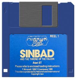 Artwork on the Disc for Sinbad And The Throne Of The Falcon on the Atari ST.