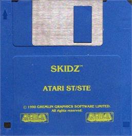 Artwork on the Disc for Skidz on the Atari ST.
