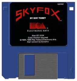 Artwork on the Disc for Skyfox on the Atari ST.