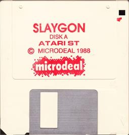 Artwork on the Disc for Slayer on the Atari ST.