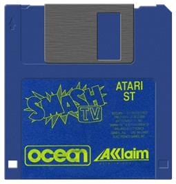 Artwork on the Disc for Smash T.V. on the Atari ST.