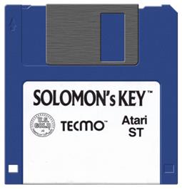 Artwork on the Disc for Solomon's Key on the Atari ST.